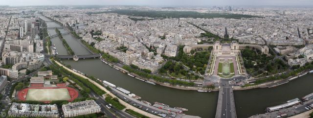 View west from the Eiffel Tower
